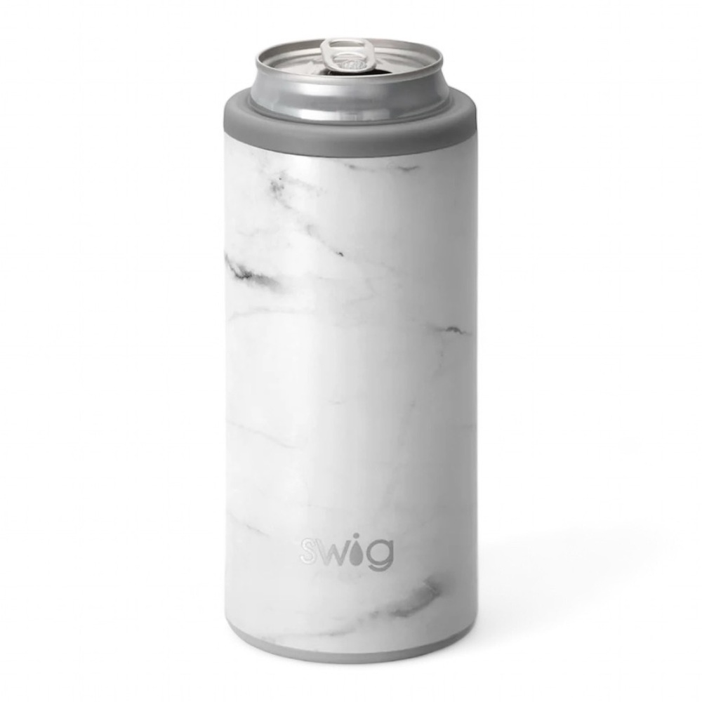 SWIG LIFE Matte Marble Skinny Can (12oz) Cooler • Brand New
